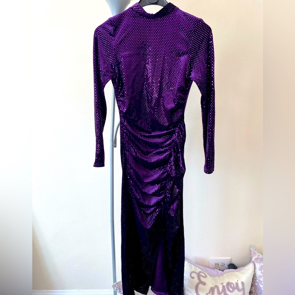 New with tags Zara velvet purple dress!